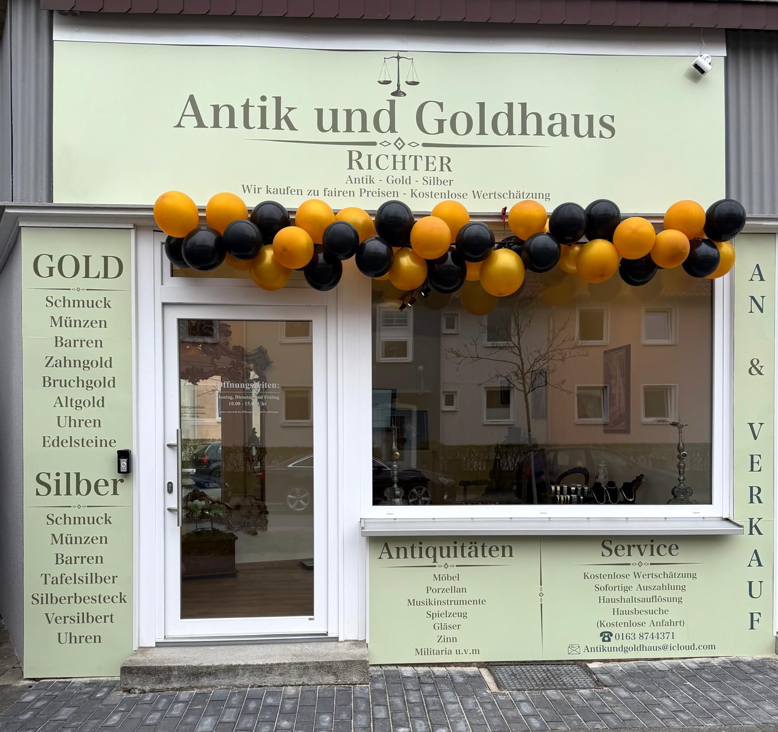 Ladenfront Antik und Goldhaus Richter